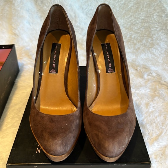 Steven by Steve Madden Lemore brown suede heel option 3 pairs - Picture 2 of 13